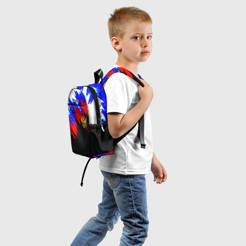 Детский рюкзак 3D Россия краски абстрактные герб - фото 2
