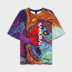 Мужская футболка oversize 3D Samurai hyper beast