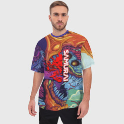 Мужская футболка oversize 3D Samurai hyper beast - фото 2