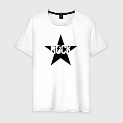 Rock star in black – Мужская футболка хлопок с принтом купить со скидкой в -20%