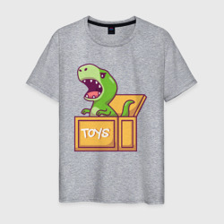 Игрушка динозавр – Мужская футболка хлопок с принтом купить со скидкой в -20%