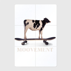 Магнитный плакат 2Х3 Moovement корова на скейтборде