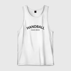 Мужская майка хлопок Handball never alone - motto