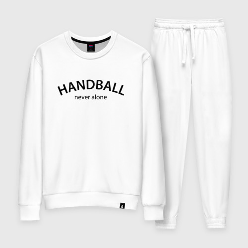 Женский костюм хлопок Handball never alone - motto, цвет белый