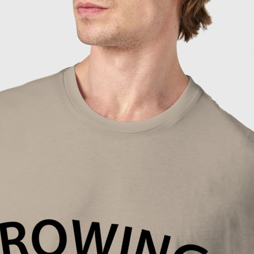 Мужская футболка хлопок с принтом Rowing never alone - motto, фото #4