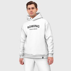 Мужской костюм oversize хлопок Rowing never alone - motto - фото 2