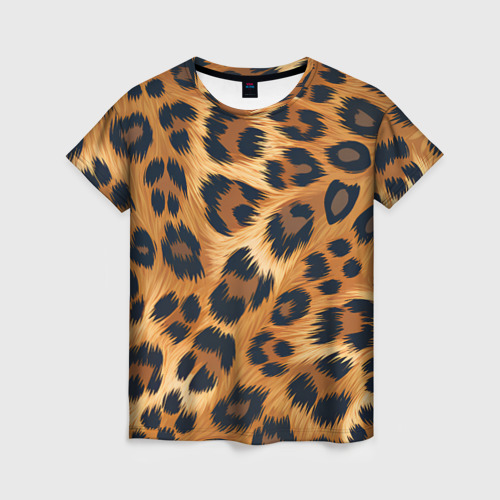 Женская футболка с принтом Шкура ягуара, вид спереди №1