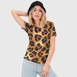 Женская футболка 3D Slim Шкура ягуара - фото 2
