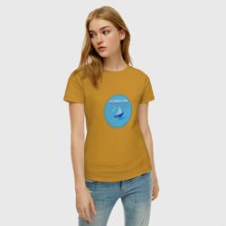 Женская футболка хлопок Яхтсменка года - фото 2