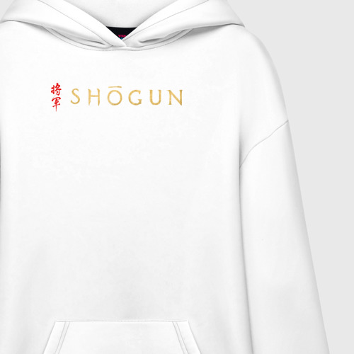 Худи SuperOversize хлопок Shogun logo, цвет белый - фото 3