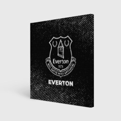 Холст квадратный Everton с потертостями на темном фоне