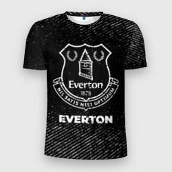 Мужская футболка 3D Slim Everton с потертостями на темном фоне