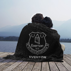 Плед 3D Everton с потертостями на темном фоне - фото 2