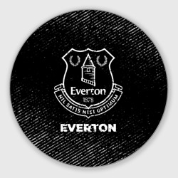 Круглый коврик для мышки Everton с потертостями на темном фоне