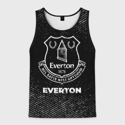 Мужская майка 3D Everton с потертостями на темном фоне