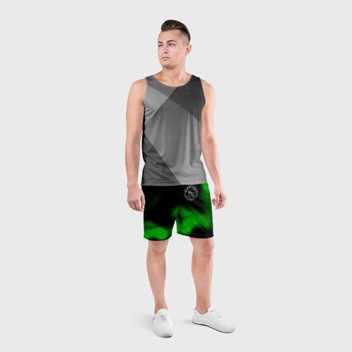 Мужские шорты спортивные Ajax sport halftone, цвет 3D печать - фото 4