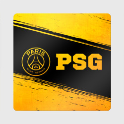 Магнит виниловый Квадрат PSG - gold gradient по-горизонтали