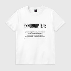 Мужская футболка хлопок Руководитель решает проблемы