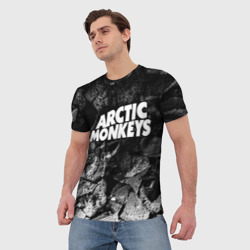 Мужская футболка 3D Arctic Monkeys black graphite - фото 2