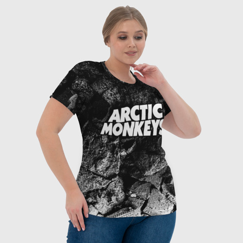 Женская футболка 3D Arctic Monkeys black graphite, цвет 3D печать - фото 6