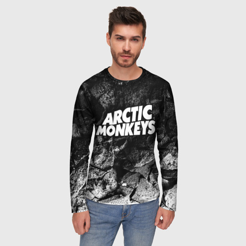 Мужской лонгслив 3D Arctic Monkeys black graphite, цвет 3D печать - фото 3