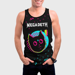 Мужская майка 3D Megadeth - rock star cat - фото 2