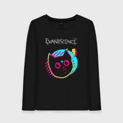 Женский лонгслив хлопок Evanescence rock star cat