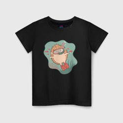 Ежик дайвер – Детская футболка хлопок с принтом купить со скидкой в -20%