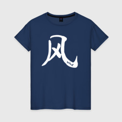 Женская футболка хлопок Ветер иероглиф