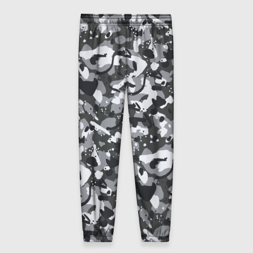 Женские брюки 3D Серый пиксельный камуфляж, цвет 3D печать - фото 2