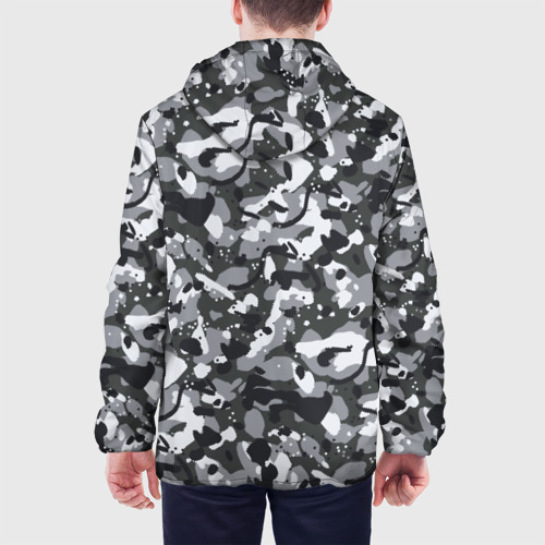 Мужская куртка 3D Серый пиксельный камуфляж, цвет 3D печать - фото 5