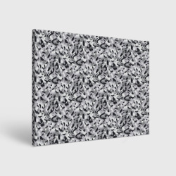 Холст прямоугольный Пикселированный городской серый камуфляж