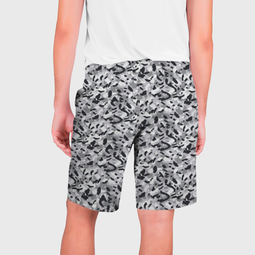 Мужские шорты 3D Пикселированный городской серый камуфляж, цвет 3D печать - фото 2