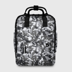 Женский рюкзак 3D Пиксельный камуфляж серого цвета