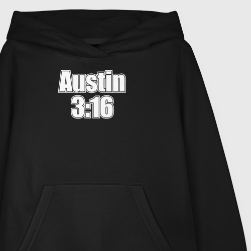 Детская толстовка хлопок Стив Остин Austin 3:16, цвет черный - фото 3