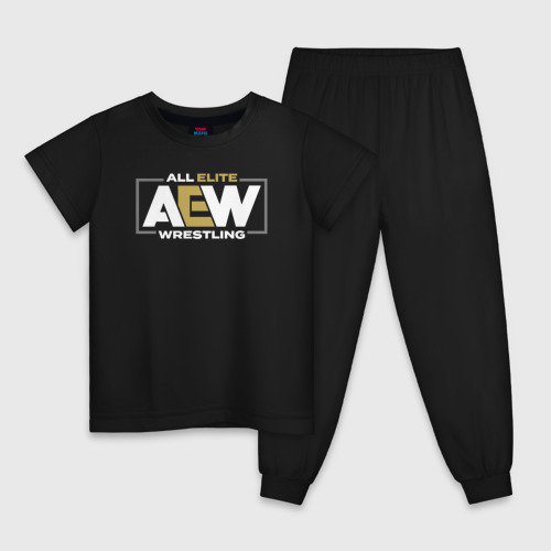 Детская пижама хлопок All Elite Wrestling AEW, цвет черный