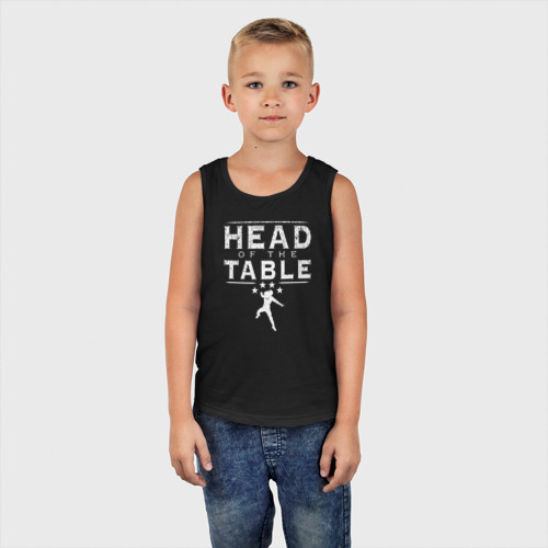 Детская майка хлопок WWE Roman Reigns Head of the Table, цвет черный - фото 5