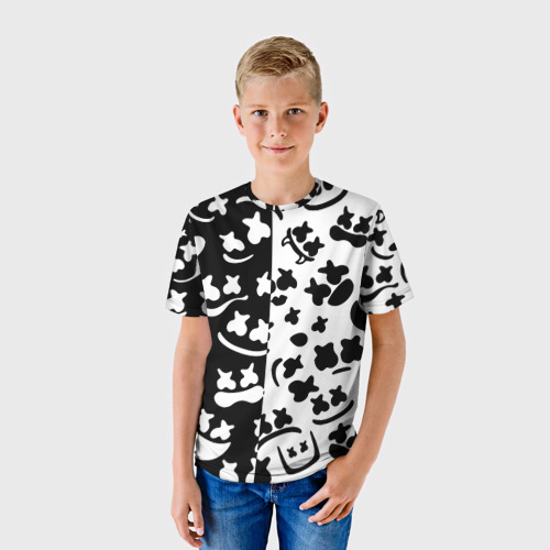 Детская футболка 3D Marshmello music pattern, цвет 3D печать - фото 3