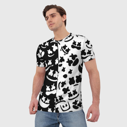 Мужская футболка 3D Marshmello music pattern, цвет 3D печать - фото 3