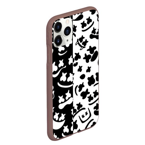 Чехол для iPhone 11 Pro Max матовый Marshmello music pattern, цвет коричневый - фото 3