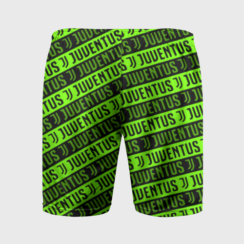 Мужские шорты спортивные Juventus green pattern sport, цвет 3D печать - фото 2