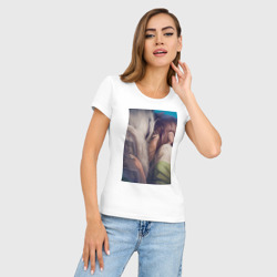 Женская футболка хлопок Slim Тихиро Огино Хаку Унесённые призраками - фото 2