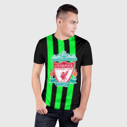 Мужская футболка 3D Slim Liverpool line green - фото 2