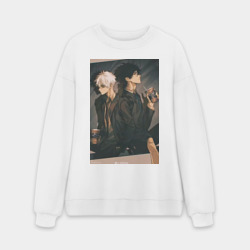 Мужской свитшот oversize без начеса хлопок Гуан Лу Сяоши Чэн