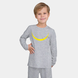 Детская пижама с лонгсливом хлопок Желтый полумесяц улыбкой - фото 2