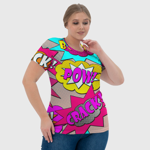Женская футболка 3D с принтом Pop art - Pow, фото #4