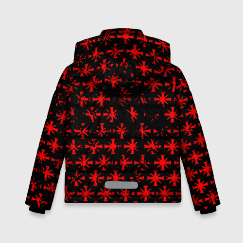 Зимняя куртка для мальчиков 3D с принтом Farcry текстура юбисофт гейм, вид сзади #1