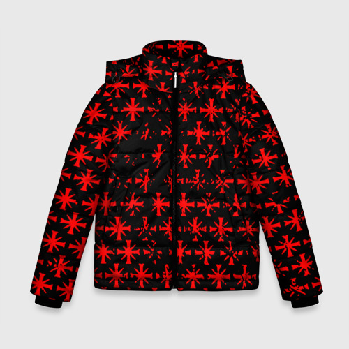 Зимняя куртка для мальчиков 3D с принтом Farcry текстура юбисофт гейм, вид спереди #2