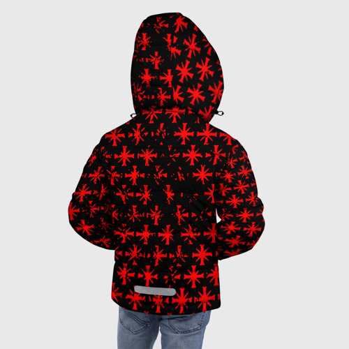 Зимняя куртка для мальчиков 3D с принтом Farcry текстура юбисофт гейм, вид сзади #2