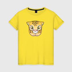 Забавный маленький гепард – Женская футболка хлопок с принтом купить со скидкой в -20%